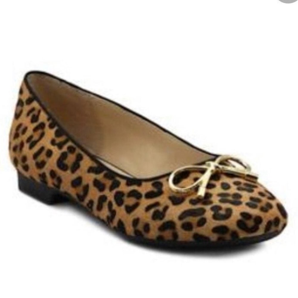 NIB Adrienne Vittadini Haircalf Ballet Flats